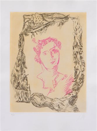 Sandro Chia (Florenz/Firenze 1946) Volto;Litografia, 59 x 46 cm (immagine)...