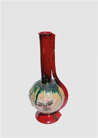 Ivanhoe Gambini (Busto Arsizio 1904 - 1992) Vaso, Anni ’50;Ceramica smaltata,...