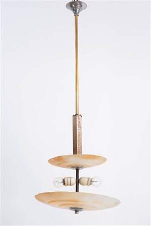 Italienische Manifaktur/Manifattura italiana Lampadario a due luci Art déco,...