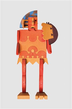 Fortunato Depero - Nach/Stile di Figura;Legno dipinto, altezza 60 cm