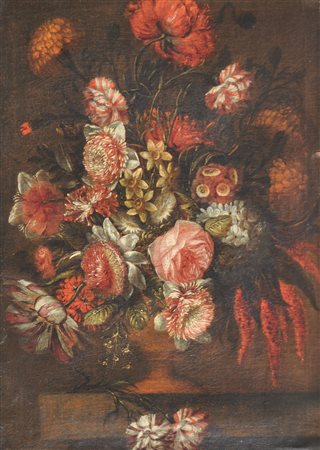 Maler des 18. Jh./Pittore del XVIII secolo Due nature morte floreali...