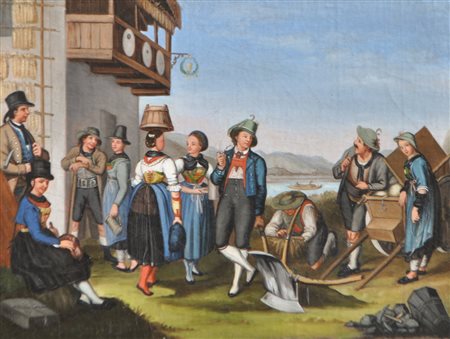 Monogrammist "G V" Personaggi principali del Land Tirol/Tirolo, 1820;Olio su...
