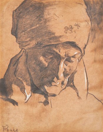 Thomas Riss (Haslach, Stams 1871 - Innsbruck 1959) Contadina con...