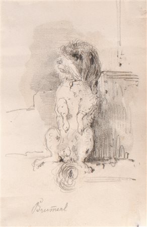 Karl Moser d. Ä./sen. (Bozen/Bolzano 1819 - 1882) Cane "Brummerl";Matita...