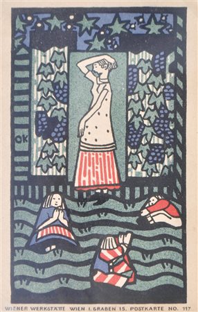 Oskar Kokoschka (Pöchlarn 1886 - Montreux 1980) Cartolina postale della...
