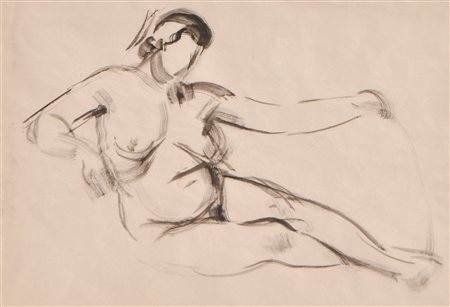 Anton Hofer (Bozen/Bolzano 1888 - 1979) Nudo femminile;China, 29,5 x 43 cm,...