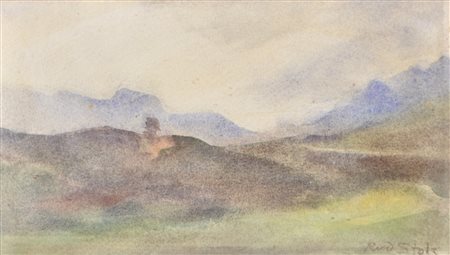 Rudolf Stolz (Bozen/Bolzano 1874 - Sexten/Sesto 1960) Paesaggio di...