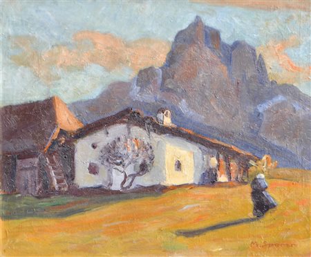 Max Sparer (Söll, Tramin/Termeno 1886 - Bozen/Bolzano 1968) Maso davanti allo...