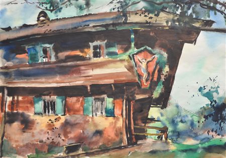 Wilhelm Nicolaus Prachensky (Innsbruck 1898 - 1956) Vecchio maso in Tirolo,...