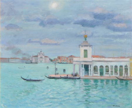 Emanuel Fohn Klagenfurt 1881 - Bozen/Bolzano 1966) La Dogana, Venezia - sole...
