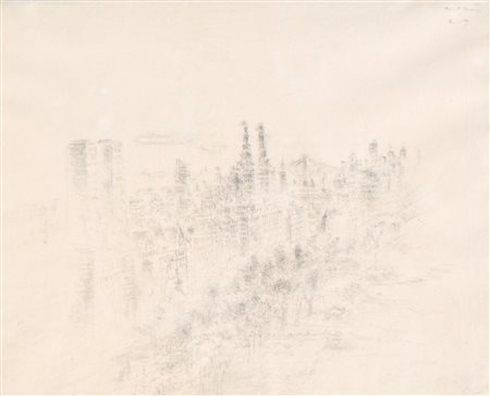 Wilhelm Thöny (Graz 1888 - New York 1949) New York, 1940 ca.;Matita su carta,...