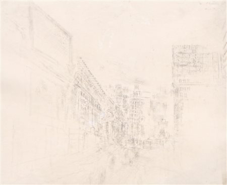Wilhelm Thöny (Graz 1888 - New York 1949) New York, 1940 ca.;Matita su carta,...