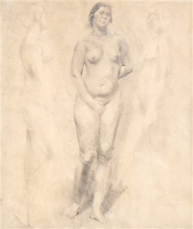 Franz Wiegele (Nötsch, Kärnten/Carinzia 1887 - 1944) Le Tre Grazie,...