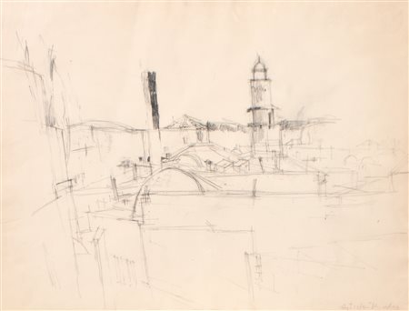 Anton Tiefenthaler (Hall 1929 - Innsbruck 1982) Firenze, 1958;Gessetti neri,...