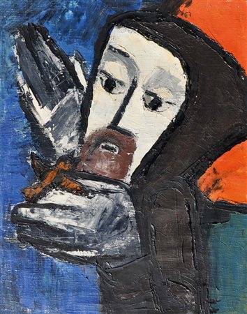 Peter Fellin (Revò 1920 - Meran/Merano 1999) San Francesco, 1955 ca.;Olio su...