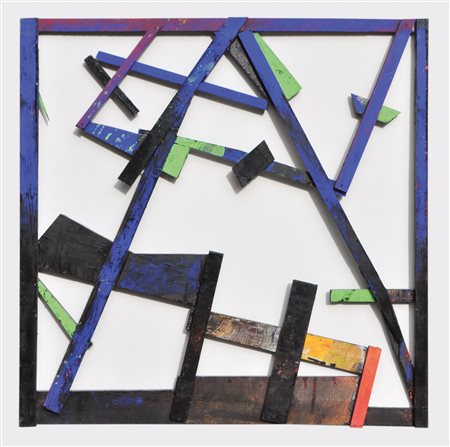 Artur Kostner (Bozen/Bolzano 1954) Senza titolo, 1989;Legno dipinto, 91,5 x...