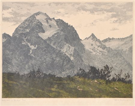 Felix Heuberger (Wien/Vienna 1888 - Hall in Tirol 1968 ) Monte Habicht nella...