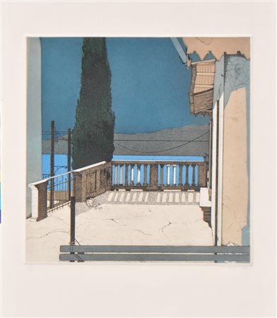 Karl Plattner Mals/Malles 1919 - Mailand/Milano 1986) Terrazza sul Lago di...