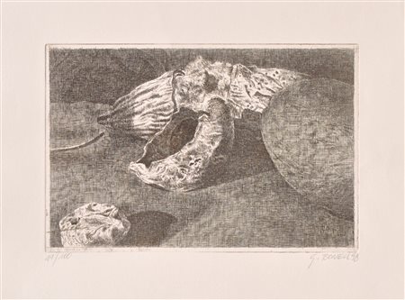Gotthard Bonell (Truden/Trodena 1953) Natura morta, 1998;Acquaforte, 16,4 x...