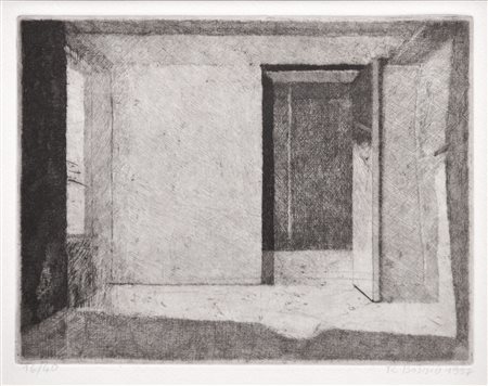 Robert Bosisio (Truden/Trodena 1963) Interno, 1997;Acquaforte, 14,5 x 19 cm...