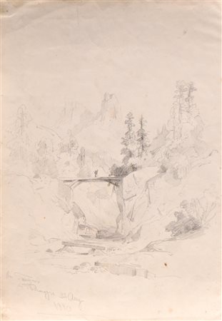 Karl Moser d. Ä./sen. (Bozen/Bolzano 1819 - 1882) Al Travignolo a Paneveggio,...