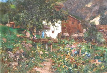Gustav Adolf Thamm (Dresden/Dresda 1859 - 1925) A Campo Tures in Alto Adige,...