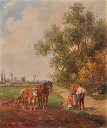 Ludwig Müller Cornelius (München/Monaco di Baviera 1864 - 1946) Scena...