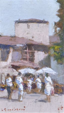 Elmo Ambrosi (Riva del Grada 1910 - Trient/Trento 1992) Scena in Trentino,...