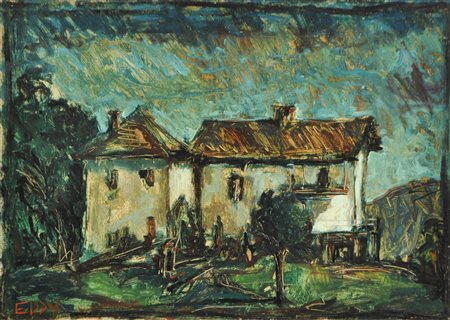 Eddy von Ferrari (Brixen/Bressanone 1923 - Verona 2000) Paesaggio con...