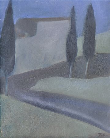 Josef Costazza (Neumarkt/Egna 1950) Paesaggio toscano, 2000;Olio su tela, 25...