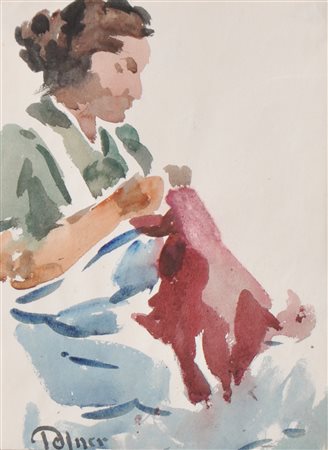 Josef Telfner (Meran/Merano 1874 - Gufidaun/Gudon 1948) Donna che...