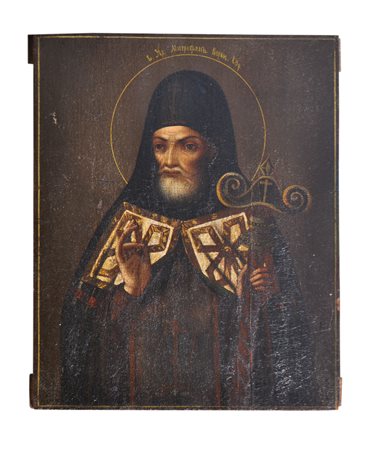 Anonym/Anonimo Icona "Sant’Alessio", XIX secolo;Tempera su tavola, 26,7 x 22...