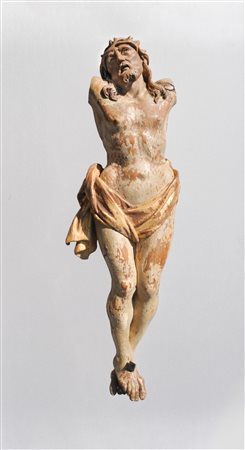 Anonym/Anonimo Cristo, opera popolare;Scultura in legno dipinto, altezza 81...