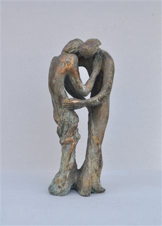 Claudio Trevi (Padua/Padova 1928 - Bozen/Bolzano 1987) Abbraccio;Bronzo,...