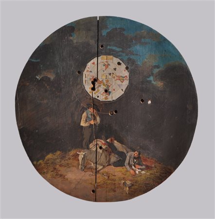 Anonym/Anonimo Bersaglio da tiro del Renon, 1840 ca.;Tempera su tavola, 65 cm...