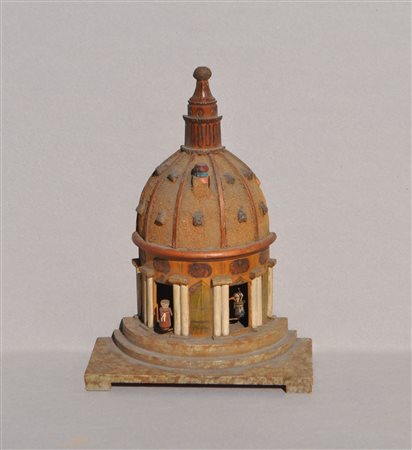 Anonym/Anonimo Stazione meteorologica;Legno dipinto, altezza 25 cm, segni di...