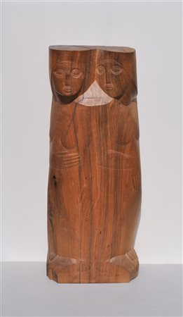 Bildhauer um 1970/Scultore del 1970 ca. Coppia;Legno, altezza 60 cm Senza firma