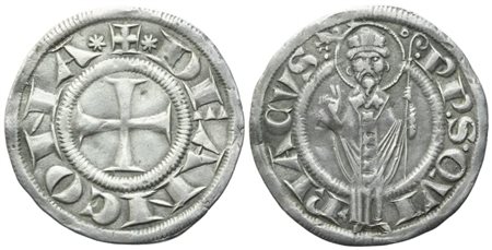 ANCONA. Repubblica (XIII-XIV secc.). Grosso agontano; Ag (2,37 g; 22,3 mm)