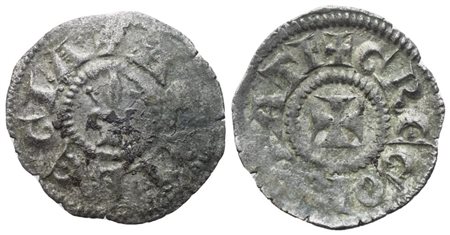 AQUILEIA. Gregorio di Montelongo (1251-1269), Mezzo denaro; Ag (0,26 g; 12,4 mm)