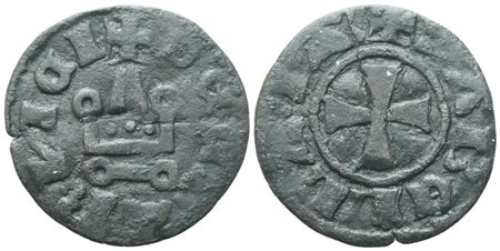 AVELLA. Niccolò Ianvella Conte di Sant'Angelo dei Lombardi (post 1380). Denaro tornese; Mi (1,06 g; 17,4 mm)