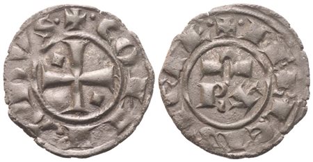 BRINDISI. Corrado I (1250-1254). Denaro; Mi (0,77 g; 15,4 mm)
