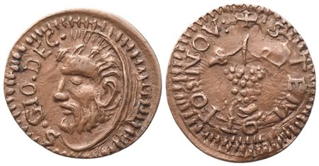 FAENZA. Confraternita di San Giovanni Decollato (XVI secolo). Tessera di carità (trimestre settembre-novembre); Cu (1,88 g; 17 mm)