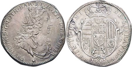 FIRENZE. Granducato di Toscana. Francesco II di Lorena (1737-1765). Mezzo francescone da 5 paoli 1740; Ag (13,50 g)