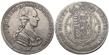 FIRENZE. Granducato di Toscana. Pietro Leopoldo I d'Asburgo Lorena (1765-1790). Francescone 1790; Ag (27,05 g; 40,8 mm)