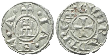 GENOVA. Repubblica. Denaro, c. 1139-1339; Ag (0,68 g; 14,8 mm)