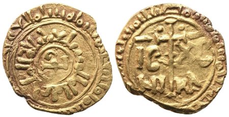 MESSINA. Regno di Sicilia. Guglielmo II (1166-1189). Tarì; Au (1,43 g; 14 mm)