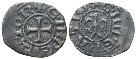 MESSINA. Enrico VI e Costanza d'Altavilla (1194-1197). Denaro; Mi (0,71 g; 16,2 mm)