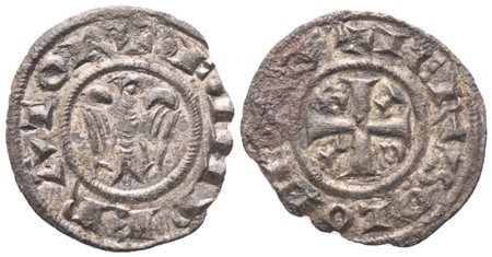MESSINA. Federico II (1197-1250). Mezzo denaro 1228; Mi (0,40 g; 14,5 mm)