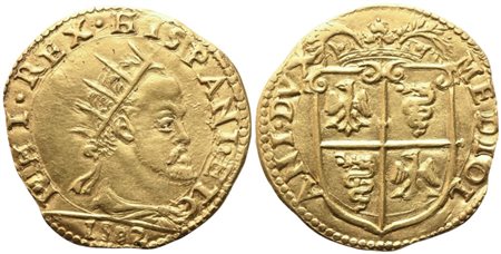 MILANO. Ducato di Milano. Filippo II (1556-1582), Doppia 1582; Au (6,50 g; 27,2 mm)