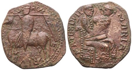 MILETO. Ruggero I Gran Conte di Sicilia (1072-1101), Trifollaro; Æ (9,69 g; 39 mm)